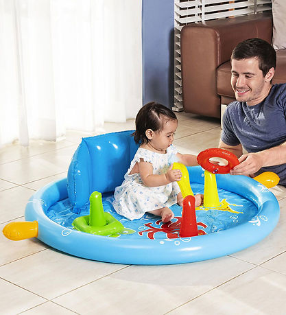 Bestway Badebassin m. Skygge - 115 x 89 cm - Lil' SeaShapes