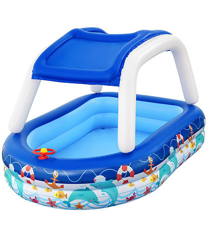 Bestway Badebassin m. Skygge - 213 x 155 cm - Sea Captain