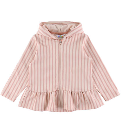 Joha Cardigan - Lyserød m. Striber