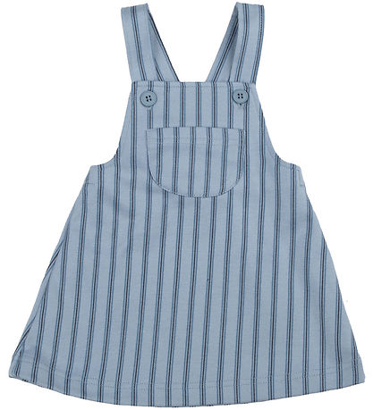Joha Kjole - Pinafore - Blå m. Striber Joha Kjole - Pinafore - Blå m. Striber