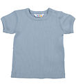 Joha T-shirt - Rib - Støvet Blå Joha T-shirt - Rib - Støvet Blå
