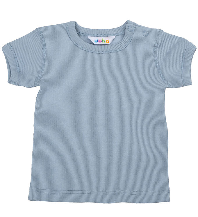 Joha T-shirt - Rib - Støvet Blå