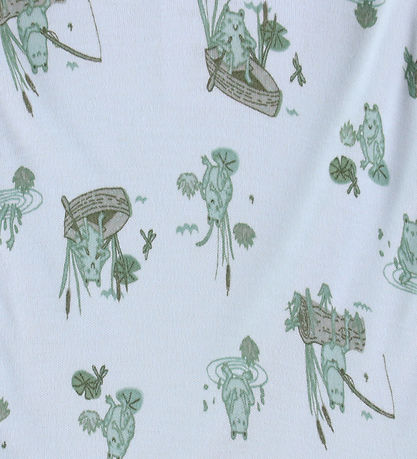 Joha Heldragt m. Fødder - Viskose/Bambus - Lyseblå m. Frø