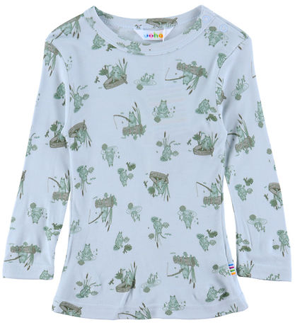 Joha Bluse - Viskose/Bambus - Lyseblå m. Frø Joha Bluse - Viskose/Bambus - Lyseblå m. Frø