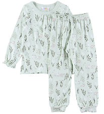 Joha Nattøj - Bambus - Mynte m. Svane Joha Nattøj - Bambus - Mynte m. Svane