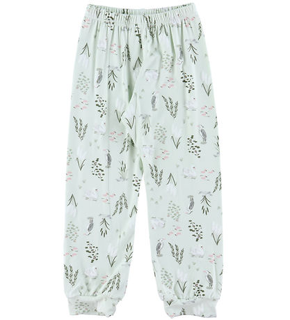 Joha Nattøj - Bambus - Mynte m. Svane