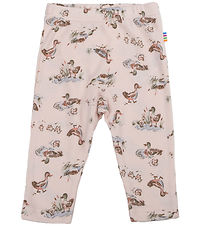 Joha Leggings - Bambus - Lyserød m. Ænder Joha Leggings - Bambus - Lyserød m. Ænder