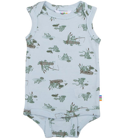 Joha Body u/æ - Viskose/Bambus - Lyseblå m. Frøer