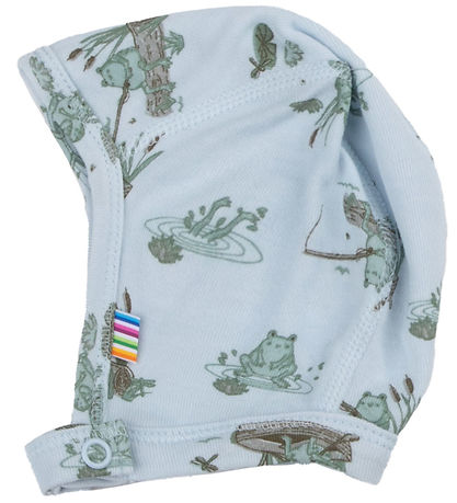 Joha Babyhjelm - Viskose/Bambus - Lyseblå m. Frøer Joha Babyhjelm - Viskose/Bambus - Lyseblå m. Frøer