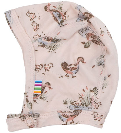 Joha Babyhjelm - Viskose/Bambus - Lyserød m. Ænder Joha Babyhjelm - Viskose/Bambus - Lyserød m. Ænder