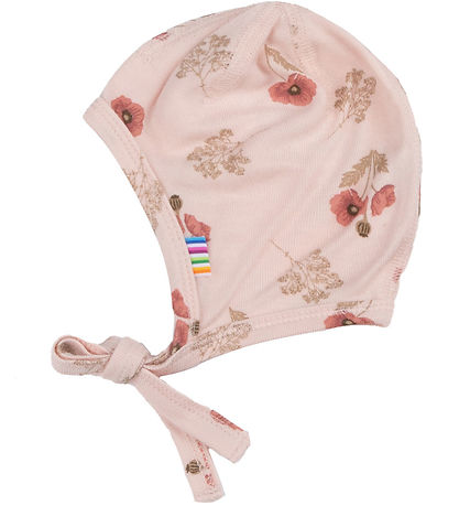 Joha Babyhjelm - Viskose/Bambus - Lyserød m. Blomster Joha Babyhjelm - Viskose/Bambus - Lyserød m. Blomster