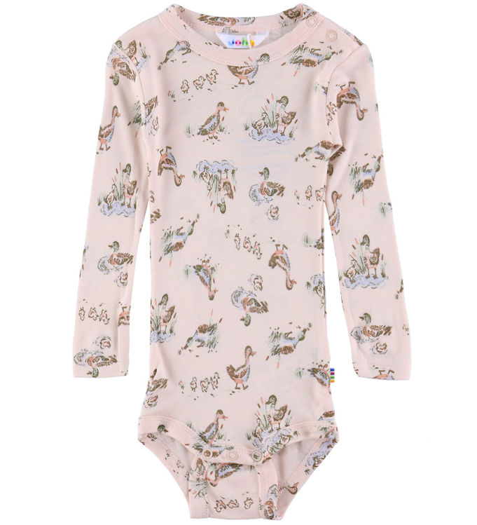 Joha Body l/æ - Bambus - Lyserød m. Ænder