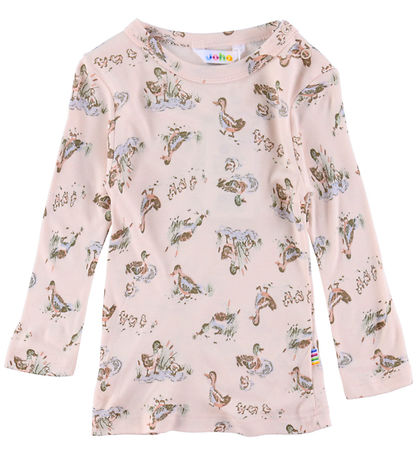 Joha Bluse - Bambus - Lyserød m. Ænder Joha Bluse - Bambus - Lyserød m. Ænder