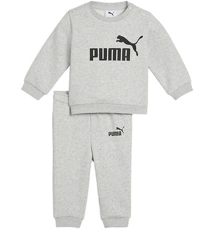 Puma Sweatsæt - Minicats Ess Crew - Light Gray Heather Puma Sweatsæt - Minicats Ess Crew - Light Gray Heather