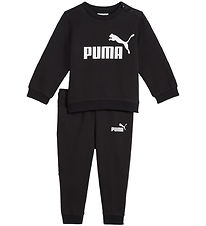 Puma Sweatsæt - Minicats Ess Crew - Sort Puma Sweatsæt - Minicats Ess Crew - Sort