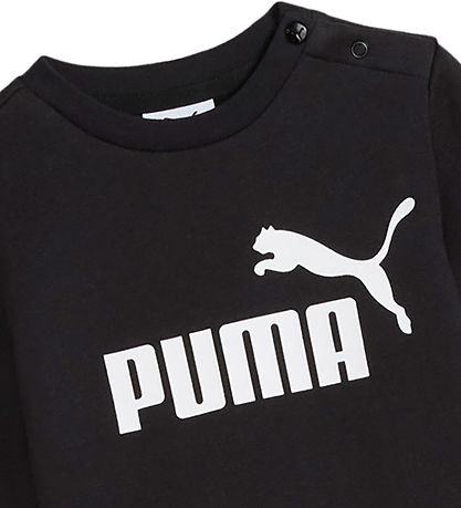 Puma Sweatsæt - Minicats Ess Crew - Sort Puma Sweatsæt - Minicats Ess Crew - Sort
