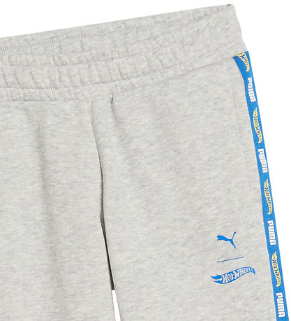 Puma x Hot Wheels Sweatpants - Gråmeleret m. Logostriber Puma x Hot Wheels Sweatpants - Gråmeleret m. Logostriber