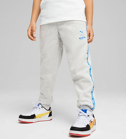 Puma x Hot Wheels Sweatpants - Gråmeleret m. Logostriber Puma x Hot Wheels Sweatpants - Gråmeleret m. Logostriber