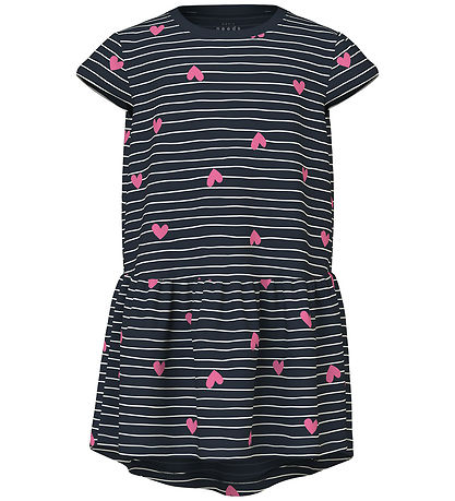 Name It Kjole - Noos - NmfVigga - Dark Sapphire/Hearts Name It Kjole - Noos - NmfVigga - Dark Sapphire/Hearts