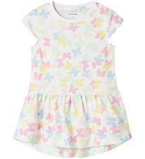 Name It Kjole - Noos - NmfVigga - Bright White/Butterfly Name It Kjole - Noos - NmfVigga - Bright White/Butterfly