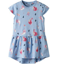 Name It Kjole - Noos - NmfVigga - Chambray Blue/Whales Name It Kjole - Noos - NmfVigga - Chambray Blue/Whales