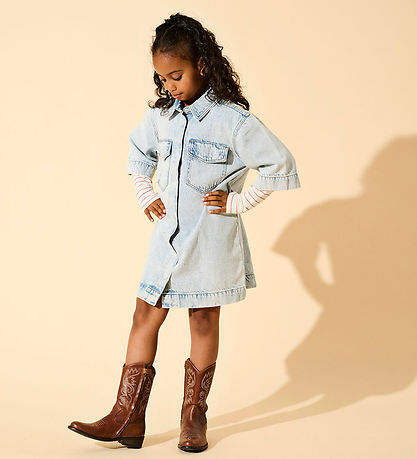 Kids Only Denim Kjole - KogSophie - Light Blue Denim Kids Only Denim Kjole - KogSophie - Light Blue Denim