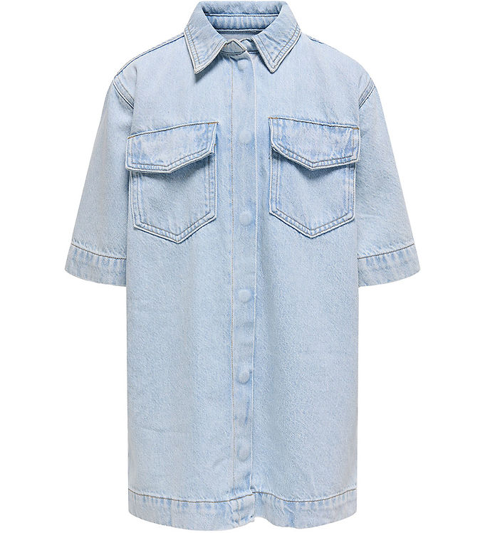 Kids Only Denim Kjole - KogSophie - Light Blue Denim