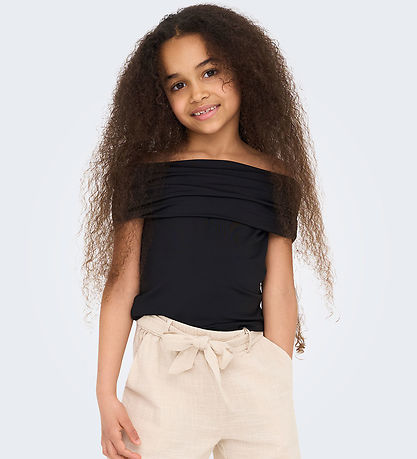 Kids Only Top - Off Shoulder - KogEa - Black