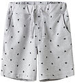 Name it Shorts - NkmVolo - Light Grey Melange/Boats