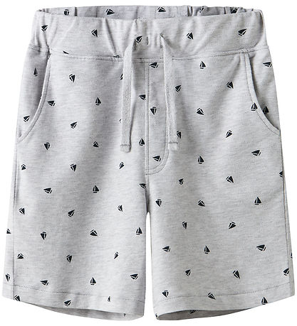 Name it Shorts - NkmVolo - Light Grey Melange/Boats Name it Shorts - NkmVolo - Light Grey Melange/Boats