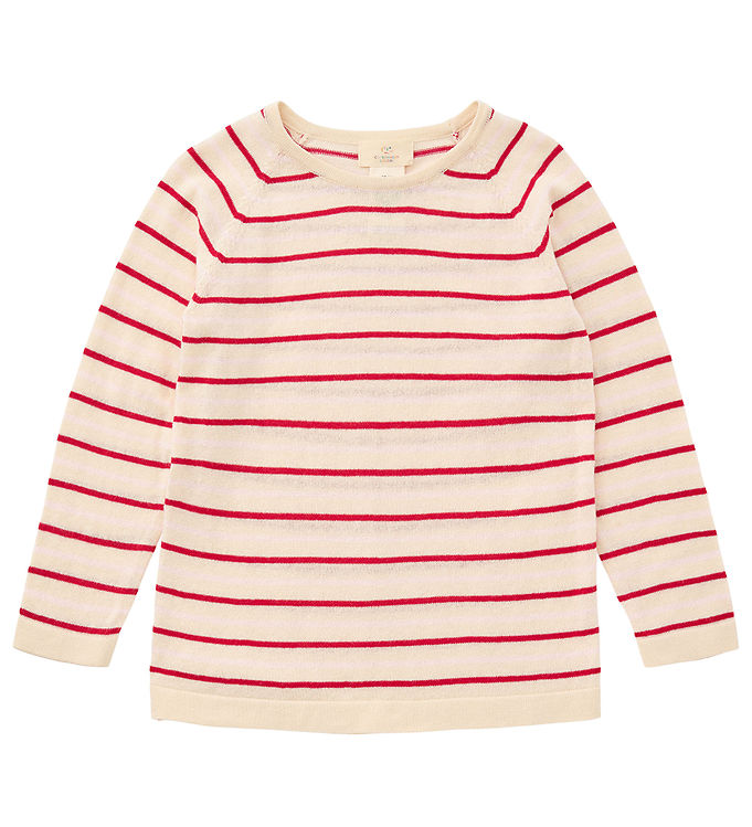 Copenhagen Colors Bluse - Strik - Cream/Dusty Rose/Barry Comb