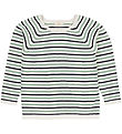 Copenhagen Colors Bluse - Strik - Cream Navy/Green Comb Copenhagen Colors Bluse - Strik - Cream Navy/Green Comb