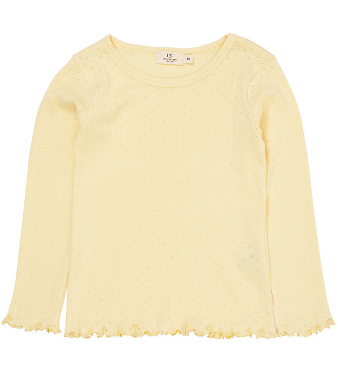 Copenhagen colors Bluse - Pointelle - Lt. Tellow