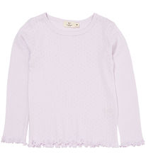 Copenhagen Colors Bluse - Pointelle - Lavender Copenhagen Colors Bluse - Pointelle - Lavender