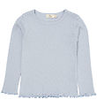 Copenhagen Colors Bluse - Pointelle - Dusty Blue