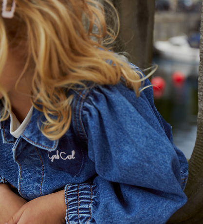 Copenhagen Colors Denimjakke - Hearts - Indigo Blue Washed