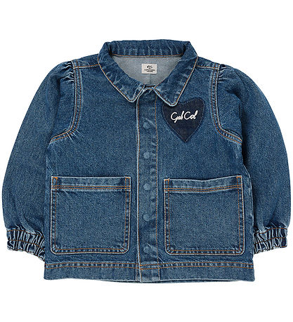 Copenhagen Colors Denimjakke - Hearts - Indigo Blue Washed