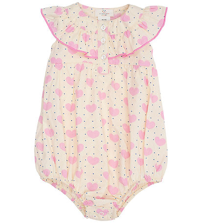 Copenhagen Colors Sommerdragt - Heart & Dots - Frill - Heart AOP