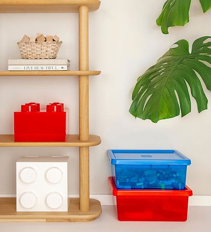 LEGO® Storage Opbevaringsboks - 4 Knopper - Translucent Red
