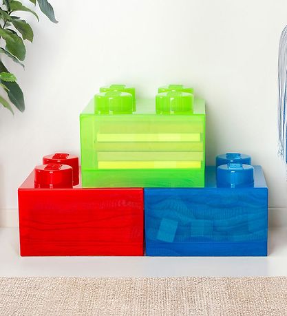 LEGO® Storage Opbevaringsboks - 4 Knopper - Translucent Red