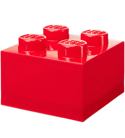 LEGO® Storage Opbevaringsboks - 4 Knopper - Translucent Red LEGO® Storage Opbevaringsboks - 4 Knopper - Translucent Red