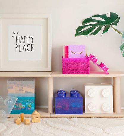 LEGO® Storage Opbevaringsboks - 4 Knopper - Glitter Medium Viole