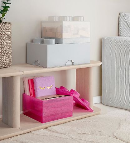 LEGO® Storage Opbevaringsboks - 4 Knopper - Glitter Medium Viole