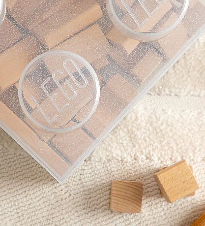LEGO® Storage Opbevaringsboks - 4 Knopper - Glitter Translucent 