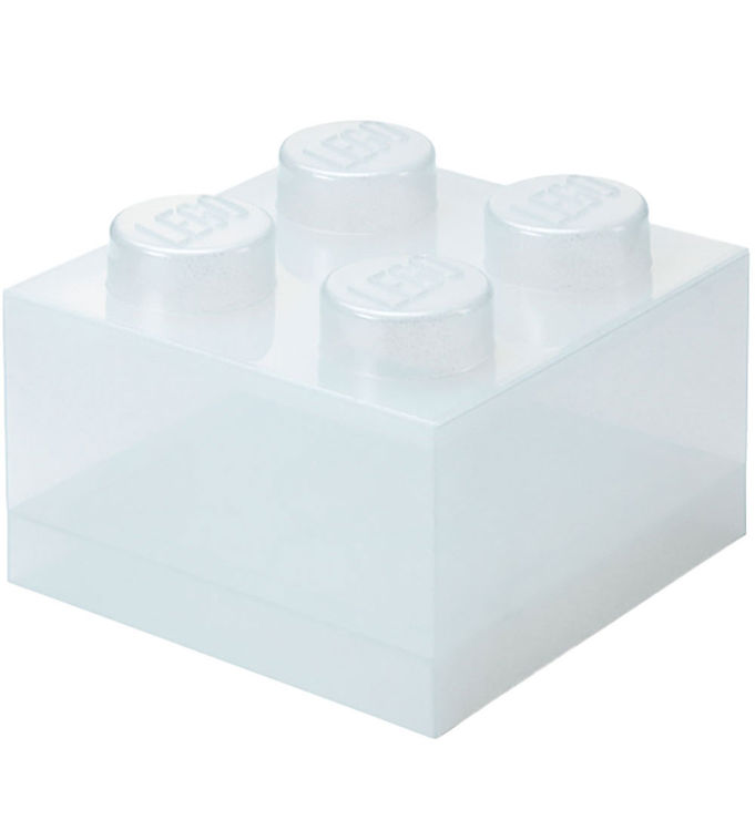 LEGOÂ® Storage Opbevaringsboks - 4 Knopper - Glitter Translucent