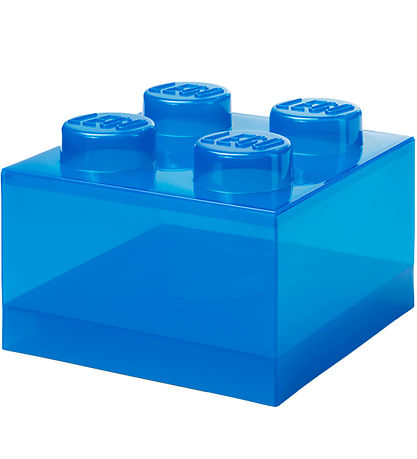 LEGO® Storage Opbevaringsboks - 4 Knopper - Translucent Blue LEGO® Storage Opbevaringsboks - 4 Knopper - Translucent Blue