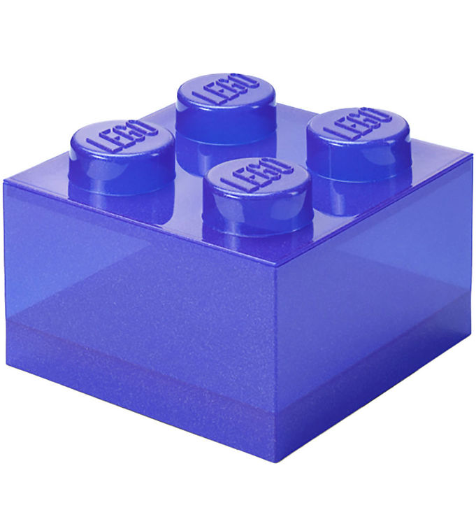 LEGO ® Storage Opbevaringsboks - 4 Knopper - Glitter Violet