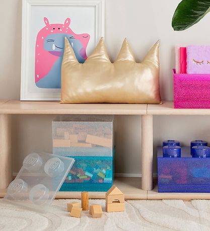 LEGO® Storage Opbevaringsboks - 4 Knopper - Glitter Light Blue