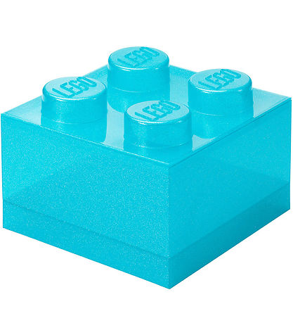 LEGO® Storage Opbevaringsboks - 4 Knopper - Glitter Light Blue LEGO® Storage Opbevaringsboks - 4 Knopper - Glitter Light Blue