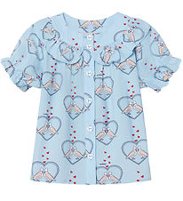 Fliink Skjorte - Colombe - Dream Blue/Hjerter Fliink Skjorte - Colombe - Dream Blue/Hjerter